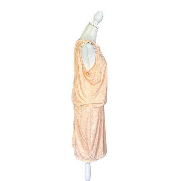 Athleta Vida Tiger Lily Orange Linen Blend Sleeveless Dress Medium - Picture 2 of 10